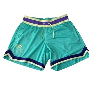 Adidas Hoop York City Basketball Shorts Womens Medium Green New